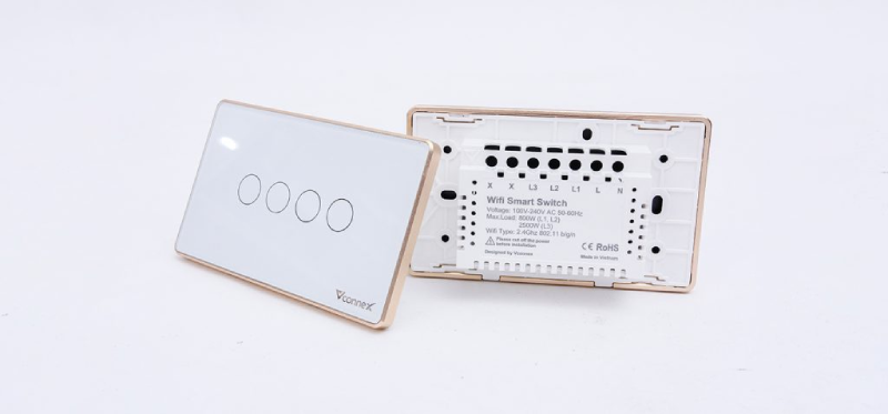 Công Tắc Thông Minh Vconnex Wifi - Không Viền Cao Cấp 31 Nguồn Cách Ly Và Mặt Kính Cảm Ứng Cách Ly Giúp Bạn An Toàn Điện Khi Sử Dụng Công Tắc Thông Minh