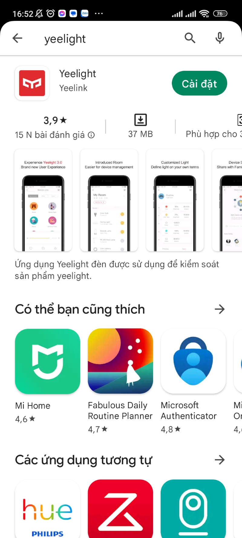 Đèn Thông Minh Yeelight Cube Smart Lamp 15 Tải Ứng Dụng Yeelight Trên Ch Play Hoặc Appstore