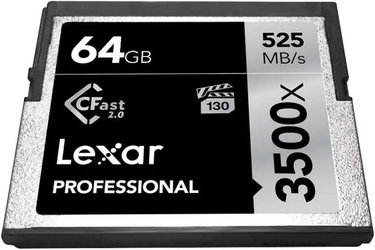 Thẻ nhớ Lexar 3500x CFast 2.0 card 525mbps, 64GB | LC64GCRBAP3500 - AKIA Smart Home