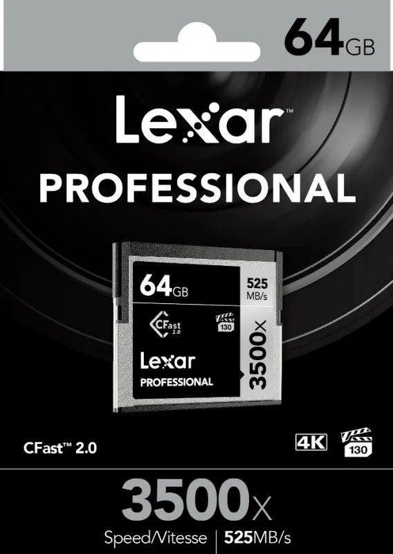 Thẻ nhớ Lexar 3500x CFast 2.0 card 525mbps, 64GB | LC64GCRBAP3500 - AKIA Smart Home