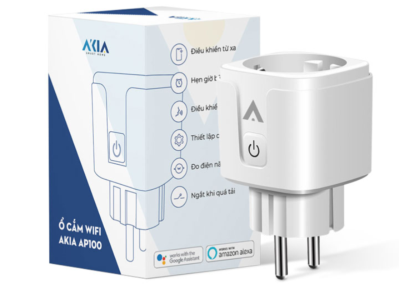 Top 20 Ổ Điện Điều Khiển Từ Xa Đáng Mua Nhất Hiện Nay 38 Thiết Kế Ổ Cắm Wifi Thông Minh Akia Là Dạng Ổ Cắm Tròn, Chạn Chế Một Số Loại Dây Cắm Điện