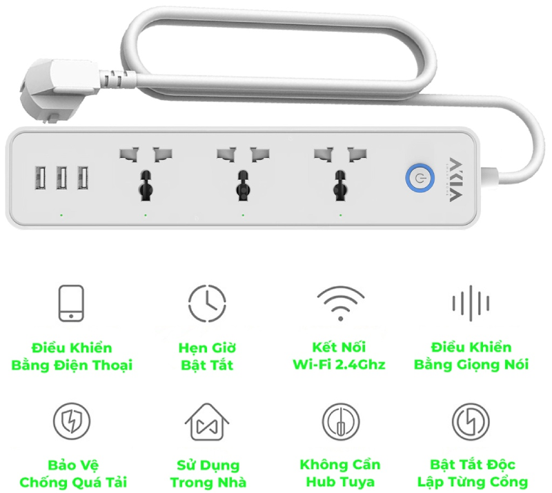 Top 20 Ổ Điện Điều Khiển Từ Xa Đáng Mua Nhất Hiện Nay 47 Với Ổ Cắm Điện Dài Thông Minh Akia Asp250, Bạn Có Thể Thoải Mái Lắp Đặt Nhiều Thiết Bị Cùng Một Lúc