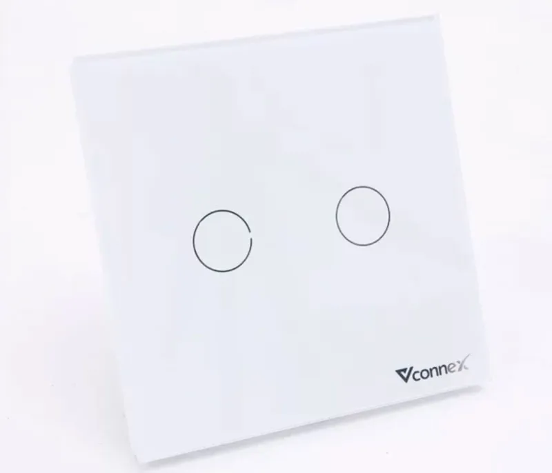 Công tắc thông minh Vconnex Wifi – không viền cao cấp – màu trắng