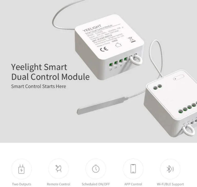 Bộ điều khiển không dây Rơle Yeelight Module 2 kênh YLAI002 | AKIA