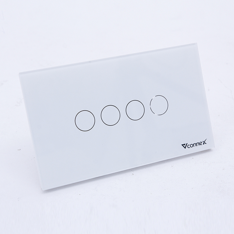 Công Tắc Tuya Điều Khiển Từ Xa Zigbee Viền Nhôm - Kính Phẳng 4 Công Tắc Cảm Ứng Thông Minh Thường Sử Dụng 3 Giao Thức Chính Là Wifi, Zigbee, Z-Waze