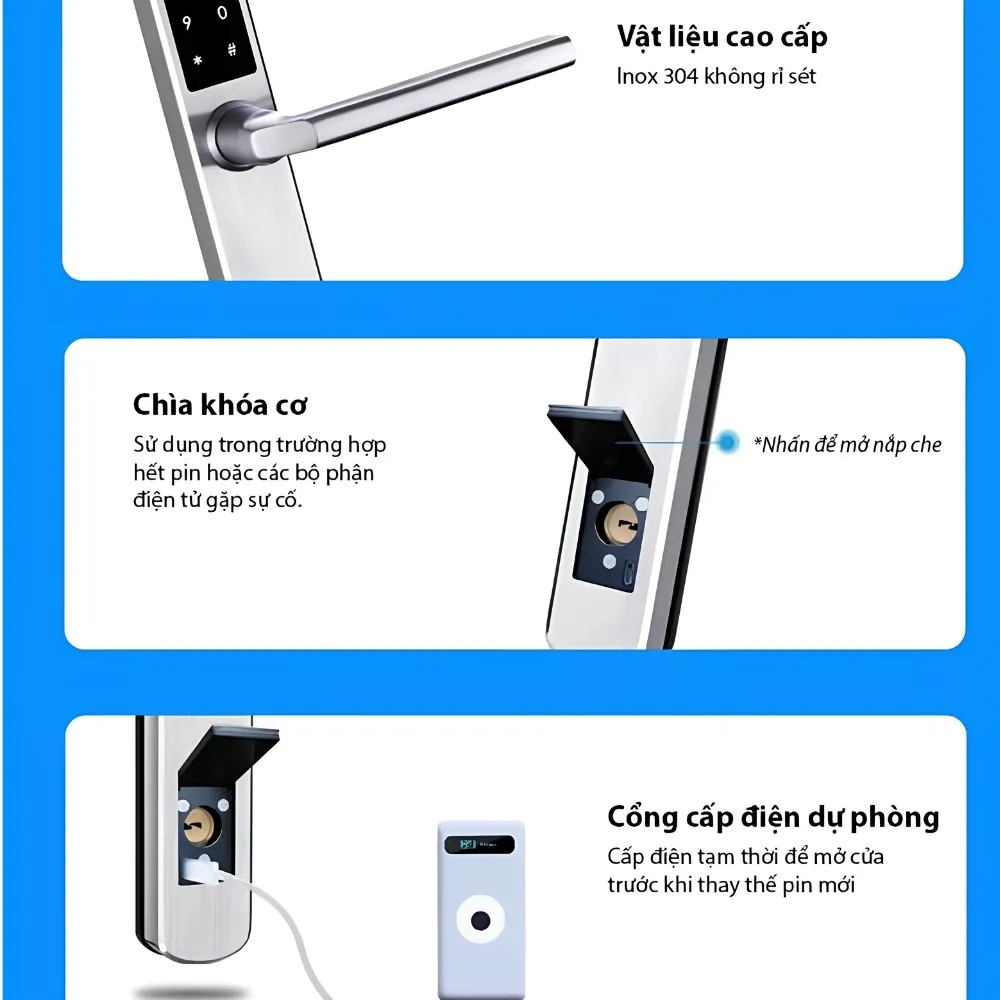 Khoá Cửa Nhôm Laffer Xf19 Vân Tay 5 Trong 1 40 Khoá Cửa Nhôm Laffer Xf19 Vân Tay 5 Trong 1 - Akia Smart Home