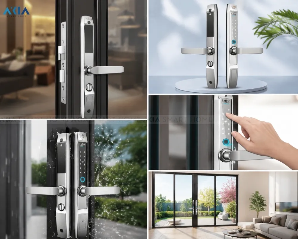 Khoá Cửa Thông Minh 5 In 1 Laffer R1 Dùng Cho Cửa Nhôm Xingfa 18 Khoá Cửa Thông Minh 5 In 1 Laffer R1 Dùng Cho Cửa Nhôm Xingfa - Akia Smart Home