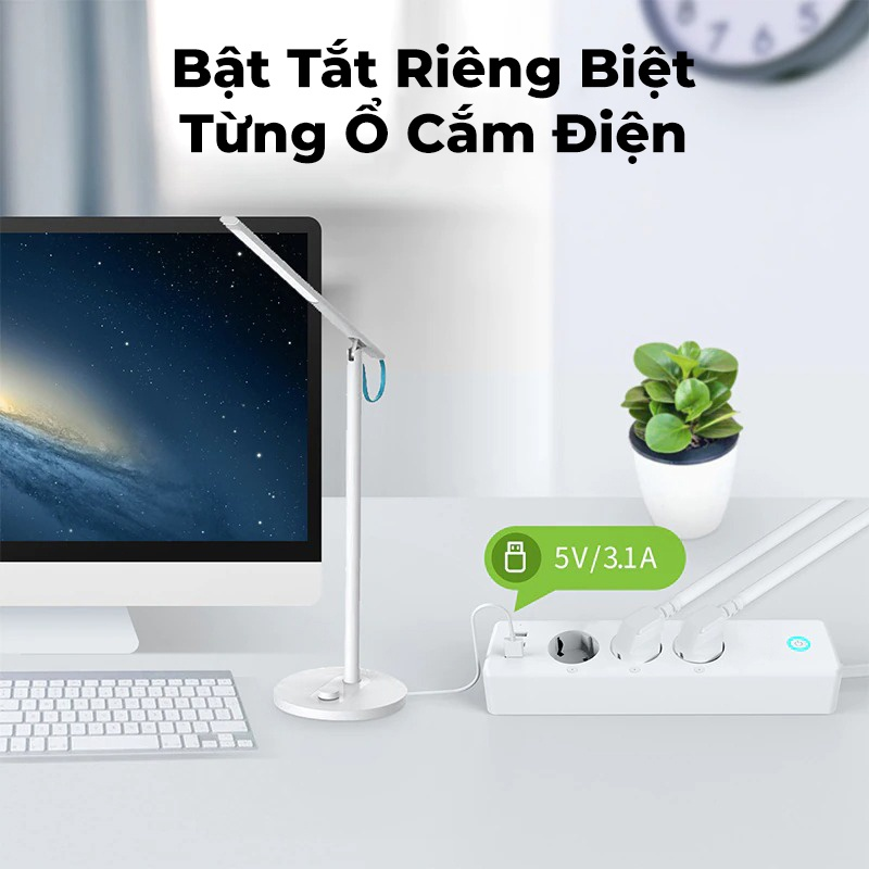 Ổ Cắm Thông Minh Tenda Sp3 6 Đối Với Ổ Cắm Dài Thông Minh, Bạn Có Thể Bật/Tắt Từng Ổ Cắm Riêng Biệt