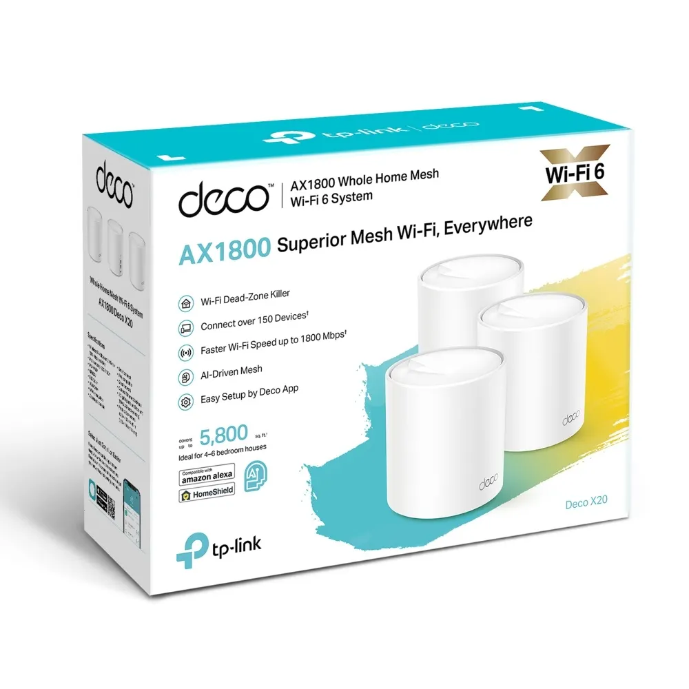 Wi-Fi Mesh TP-Link Deco X20 3 Pack AX1800 - AKIA Smart Home