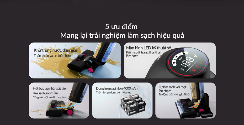 Máy Hút Bụi Lau Nhà Lydsto W1 16 Máy Hút Bụi Lau Nhà Lydsto W1