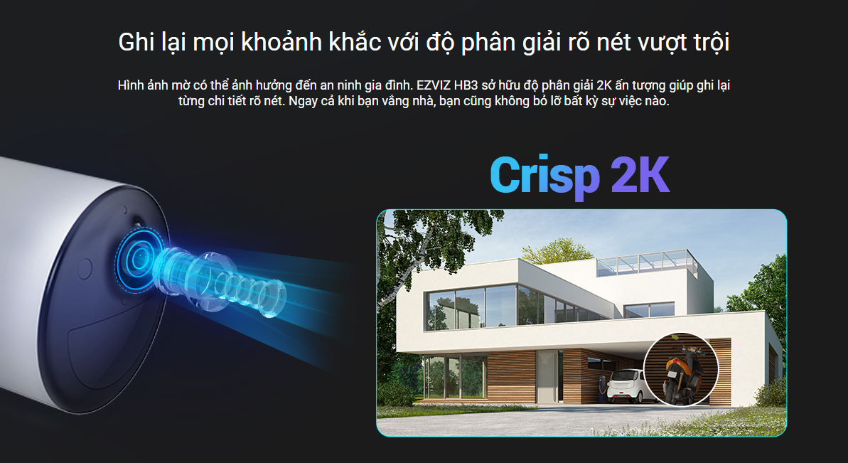 Bộ Camera Dùng Pin Ezviz Hb3 2K 17 Bộ Camera Dùng Pin Ezviz Hb3 2K