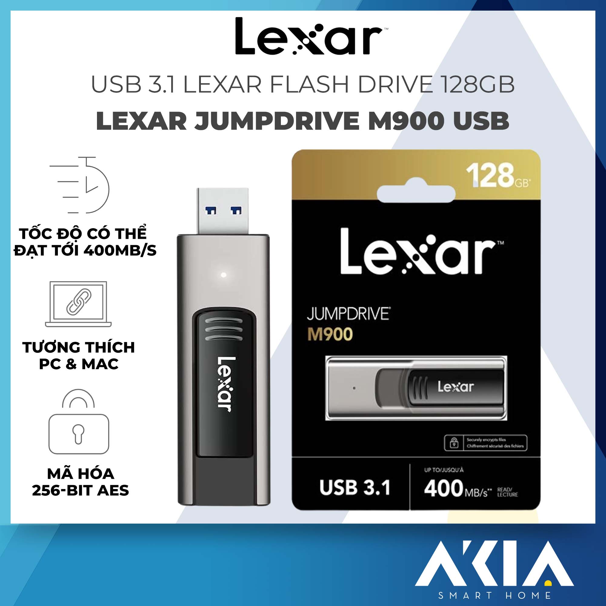 Usb Lexar Jumpdrive M900 Titanium Tốc Độ Cao