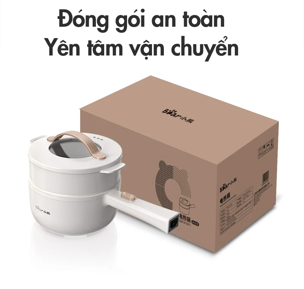 Nồi Nấu Đa Năng Bear Drg-E15P2 Kèm Xửng Hấp 34 Nồi Nấu Đa Năng Bear Drg-E15P2 Kèm Xửng Hấp