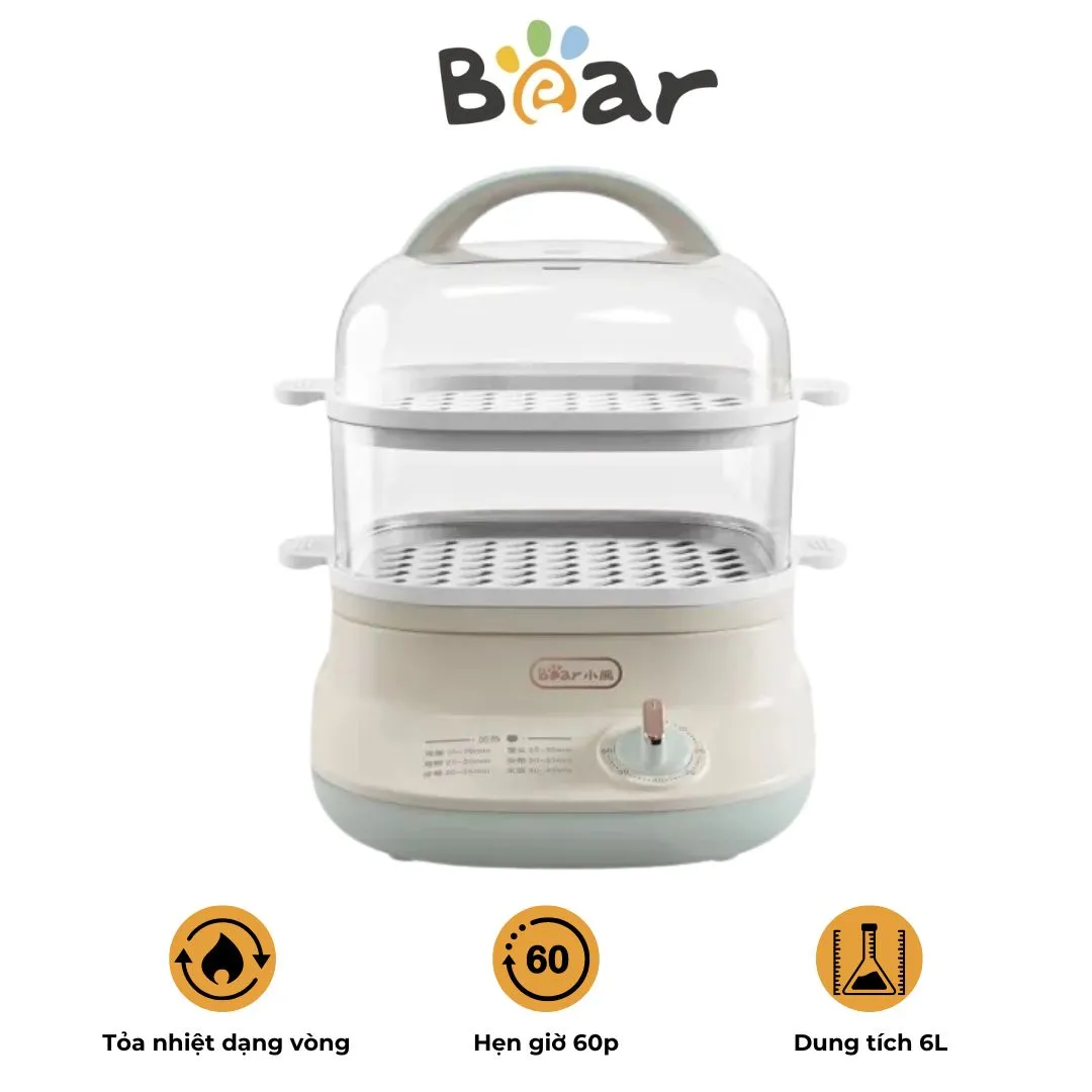 Nồi nấu đa năng Bear DRG-E15P2 kèm xửng hấp | AKIA