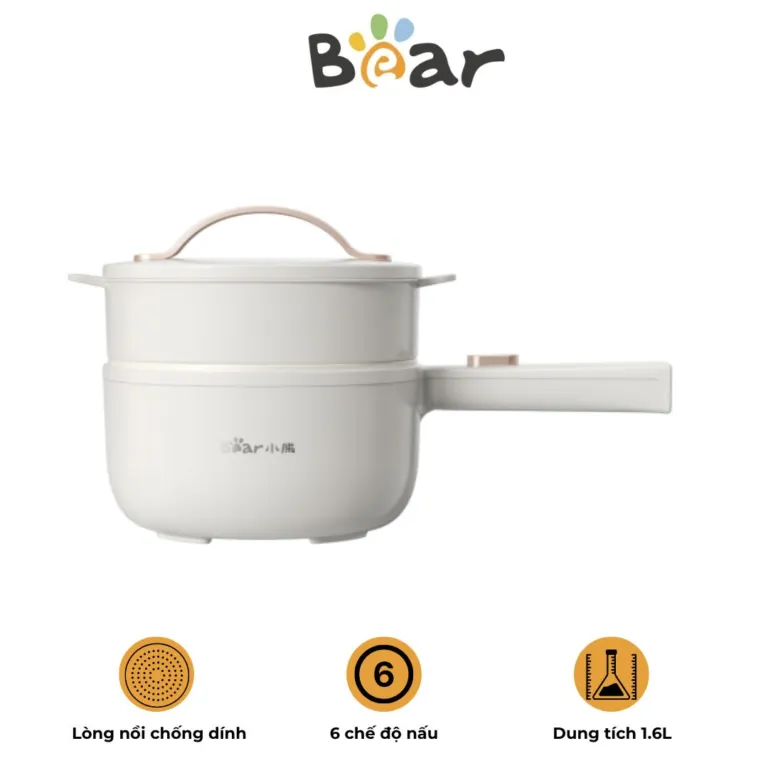 Nồi nấu đa năng Bear DRG-E15P2 kèm xửng hấp | AKIA