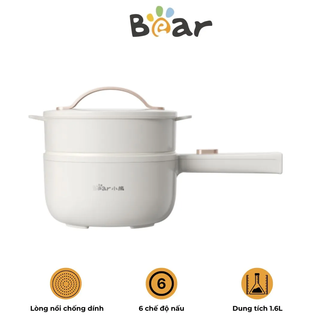 Nồi nấu đa năng Bear DRG-E15P2 kèm xửng hấp | AKIA