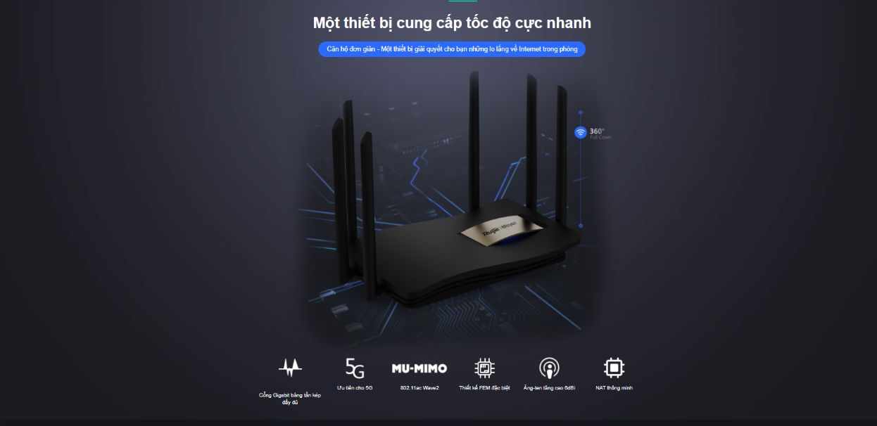 Bộ Phát Wifi Ruijie Rg-Ew1200G Pro 10 Bộ Phát Wifi Ruijie Rg-Ew1200G Pro