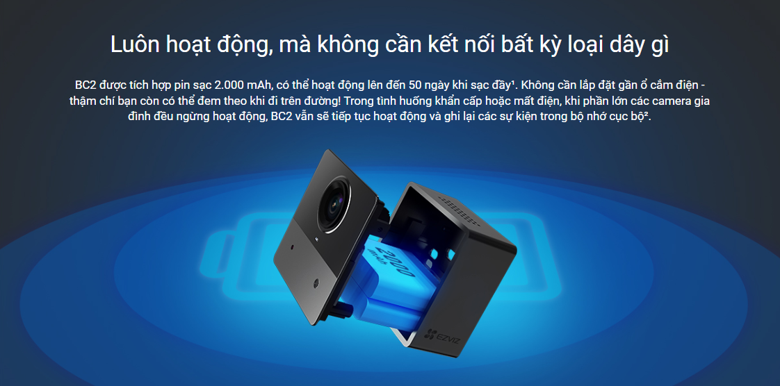 Camera Wi-Fi Dùng Pin Ezviz Bc2 10 Camera Wi-Fi Dùng Pin Ezviz Bc2