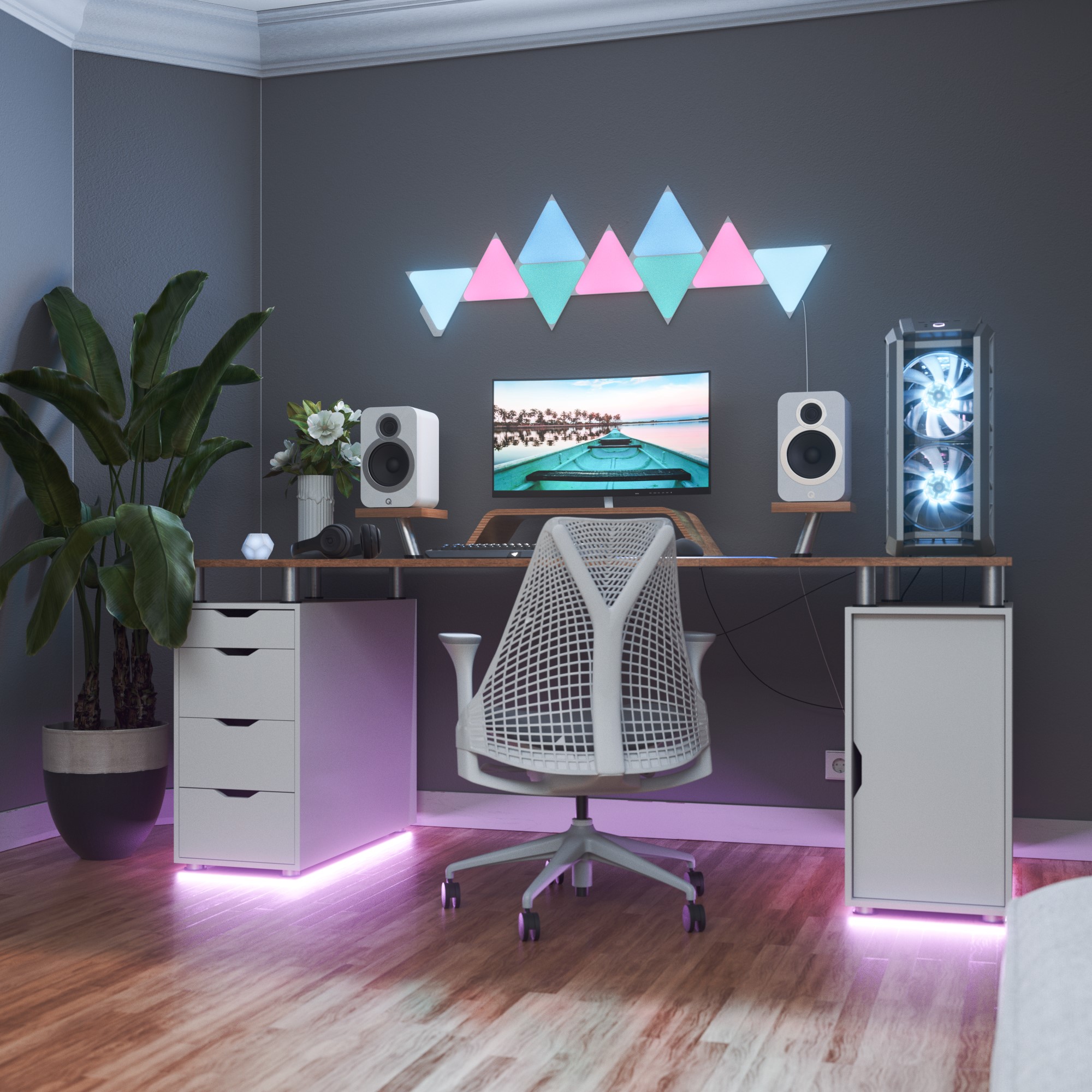 Đèn Thông Minh Nanoleaf Shapes Tam Giác 17 Đèn Thông Minh Nanoleaf Shapes Tam Giác 9 Ô Đèn
