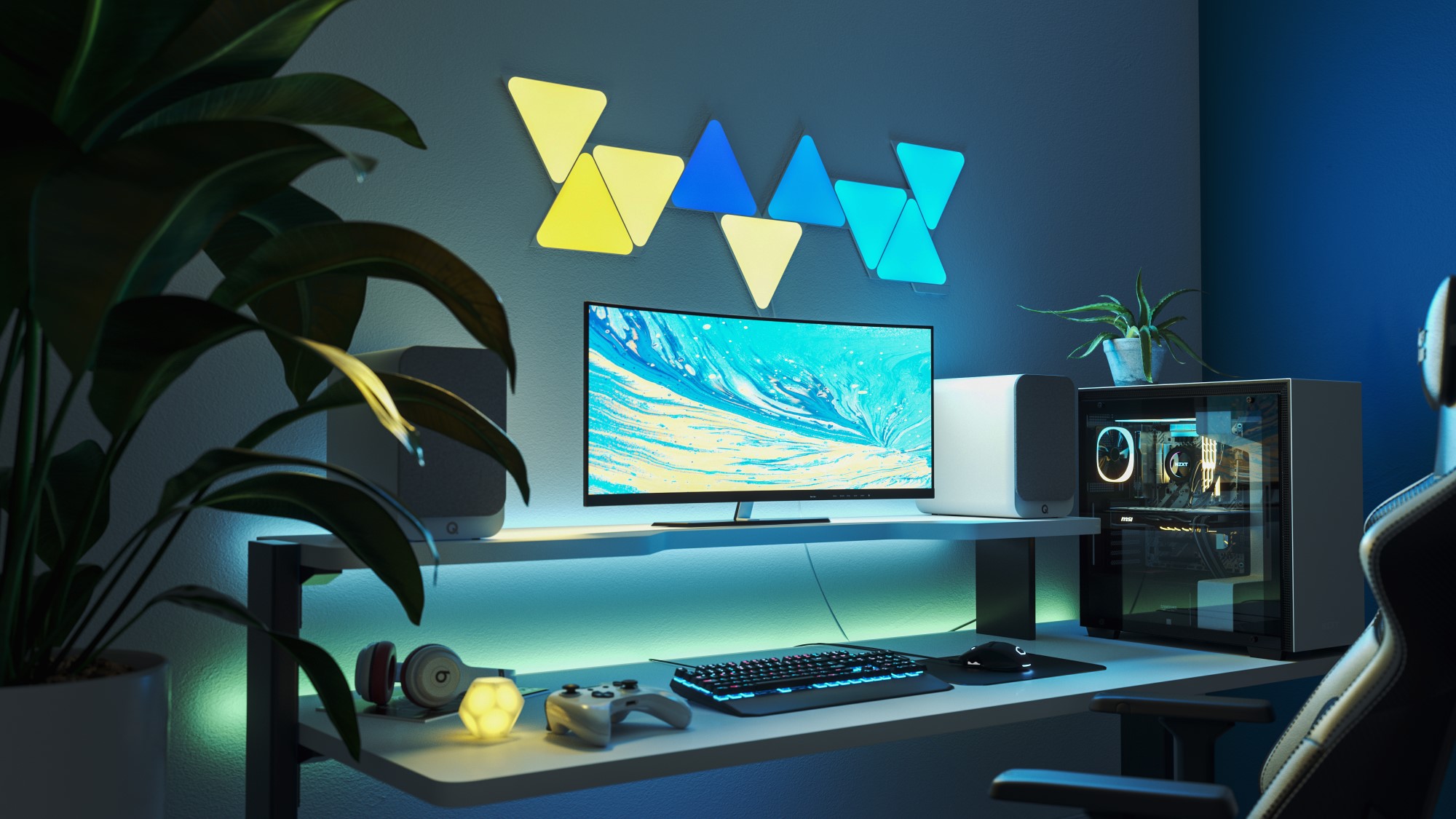 Đèn Thông Minh Nanoleaf Shapes Tam Giác 16 Đèn Thông Minh Nanoleaf Shapes Tam Giác