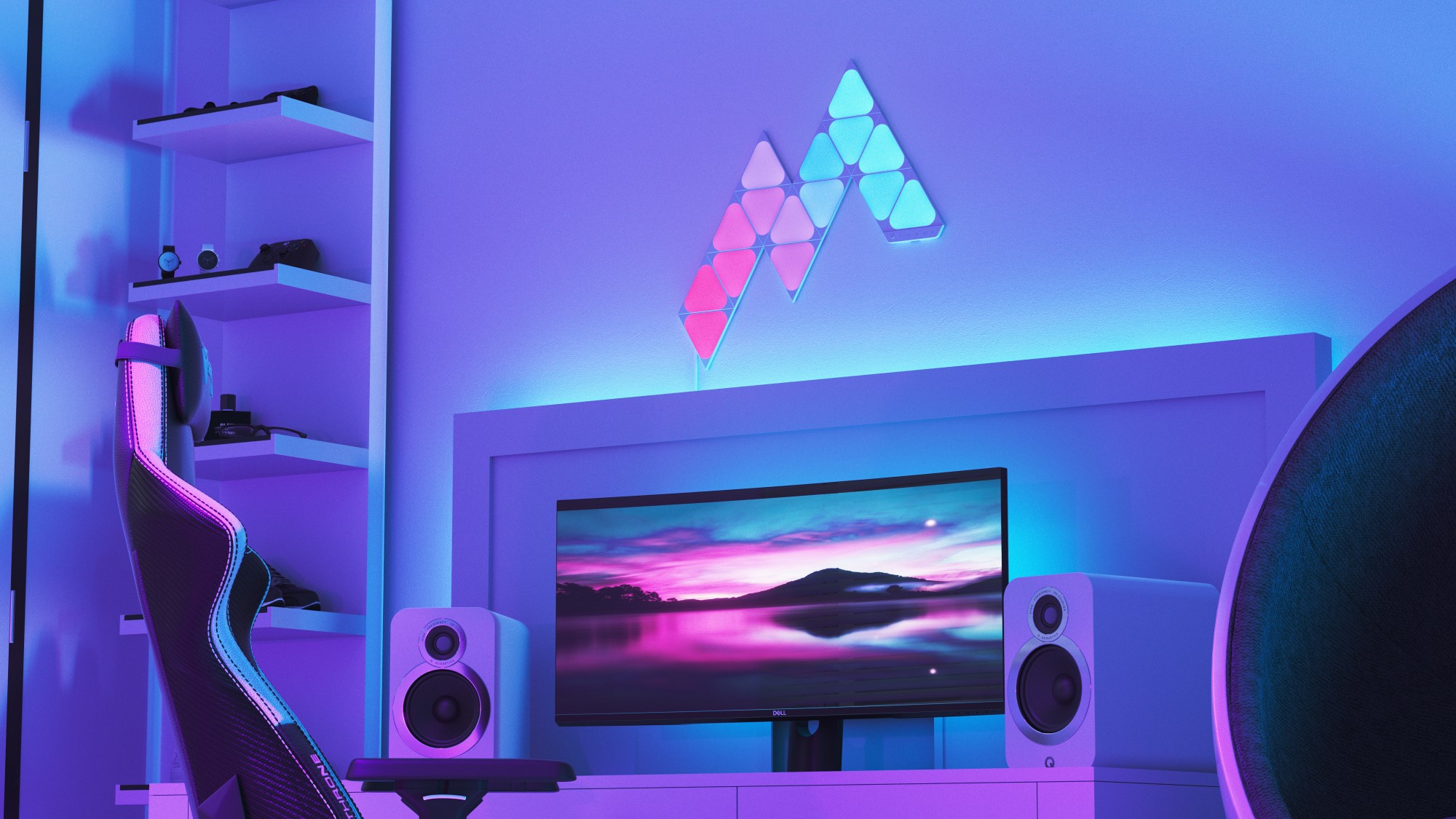 Đèn Thông Minh Nanoleaf Shapes Tam Giác Mini 30 Đèn Thông Minh Nanoleaf Shapes Tam Giác Mini