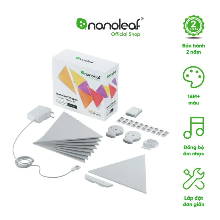 Đèn thông minh Nanoleaf Shapes Tam Giác 9 ô đèn