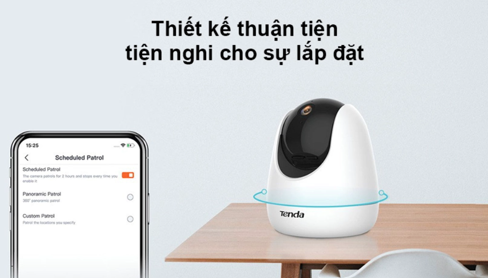 Camera Ip Wifi Tenda Cp3 Độ Phân Giải Fullhd 1080P Quay 360° 6 Camera Ip Wifi Tenda Cp3