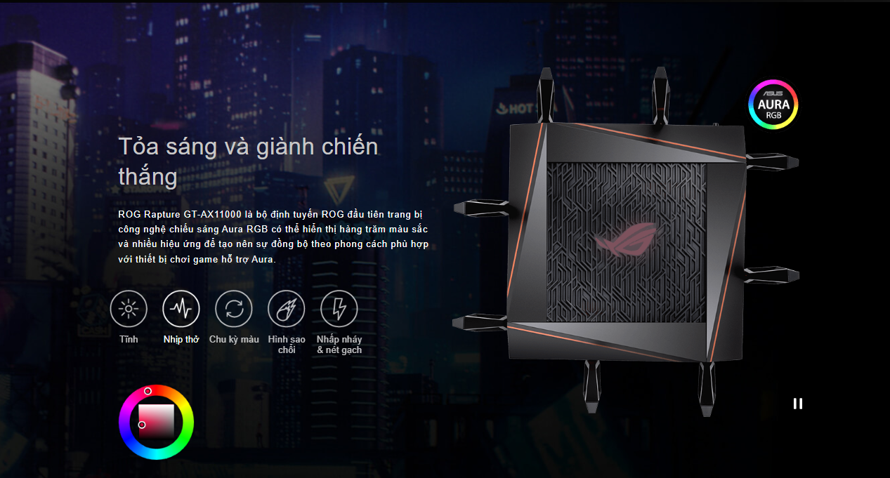 Router Gaming Asus Rog Rapture Gt-Ax11000 (3 Băng Tần 10 Gigabit) 8 Router Gaming Asus Rog Rapture Gt-Ax11000 (3 Băng Tần 10 Gigabit)
