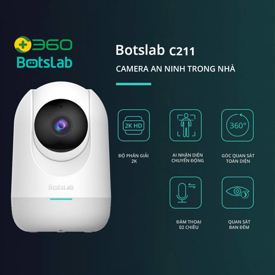Camera Wifi Trong Nhà Botslab 2 C211 16 Camera Wifi Trong Nhà Botslab 2K C211
