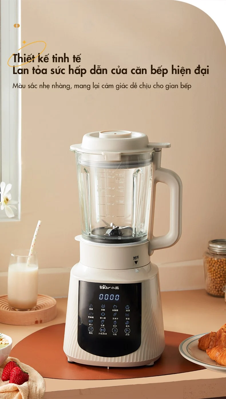 Máy Làm Sữa Hạt Đa Năng Bear Pbj-C16Q8 Dung Tích 1.5L 9 Máy Làm Sữa Hạt Đa Năng Bear Pbj-C16Q8 Dung Tích 1.5L