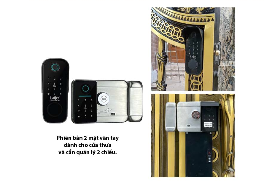 Khóa Cổng Vân Tay Thông Minh Laffer A18 Chống Nước 20 Khóa Laffer A18