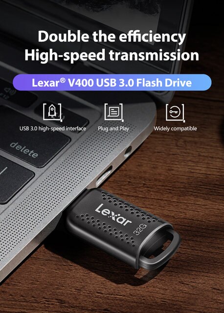 Usb Lexar Jumpdrive V400 32Gb Black, Global 27 Usb Lexar Jumpdrive V400 32Gb Black, Global