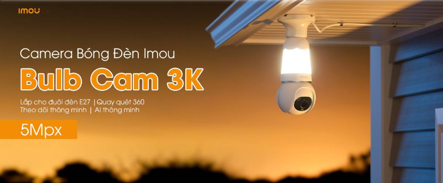 Camera Bóng Đèn Imou Ipc-S6Dp-3M0Web-E27 2K 3Mp Bulb Cam Wifi Xoay 360 Độ 15 Camera Bóng Đèn Imou Ipc-S6Dp-3M0Web-E27 2K 3Mp