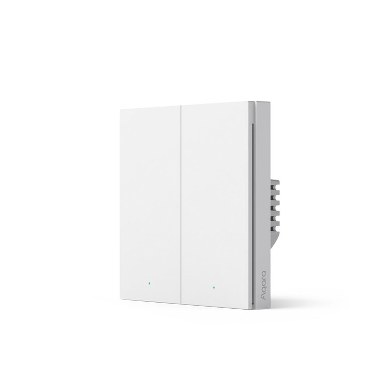 Công Tắc Vuông Thông Minh Aqara Zigbee D1 Và H1 36 Aqara H1 Ở Phiên Bản 2 Nút Cũng Có Hai Đèn Led, Vị Trí Đèn Led Được Căn Chính Giữa Nút Nhấn