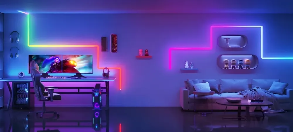 Đèn Dán Tường Govee Glide Rgbic 3D Wall Light H6062 (8+4) 13 Đèn Dán Tường Govee Glide Rgbic 3D Wall Light H6062 (8+4) - Akia Smart Home