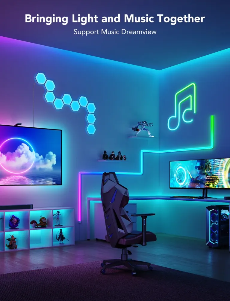 Đèn dán tường Govee Glide RGBIC 3D Wall Light H6062 - AKIA Smart Home