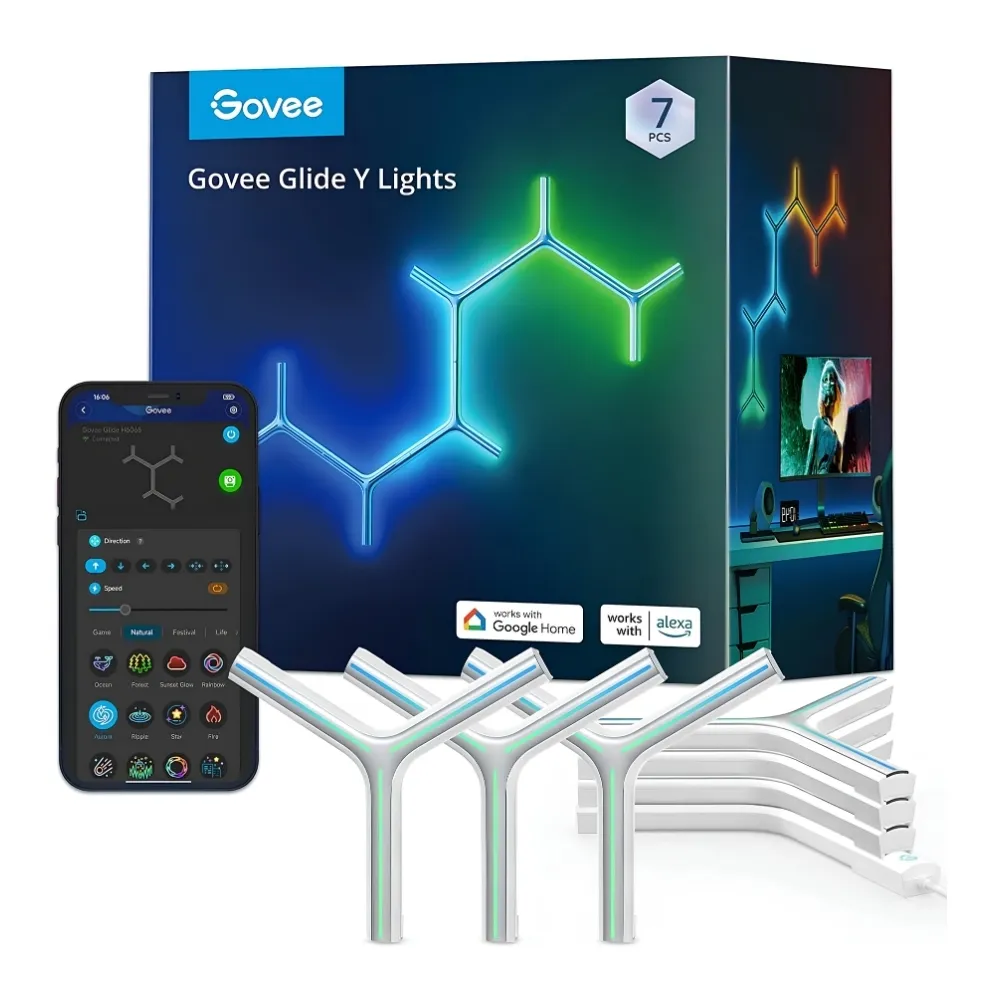 Đèn dán tường trang trí Govee Glide RGBIC Y Lights H6065 - AKIA Smart Home