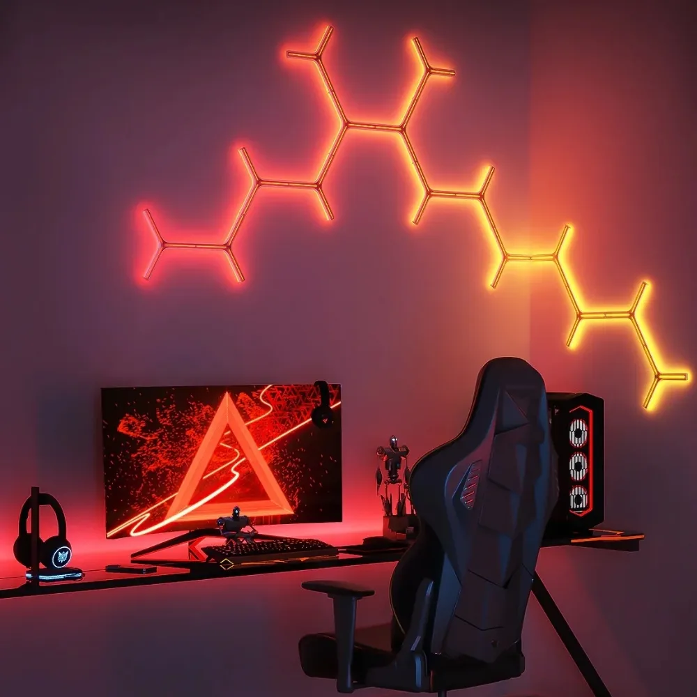 Đèn Dán Tường Trang Trí Govee Glide Rgbic Y Lights H6065 17 Đèn Dán Tường Trang Trí Govee Glide Rgbic Y Lights H6065 - Akia Smart Home