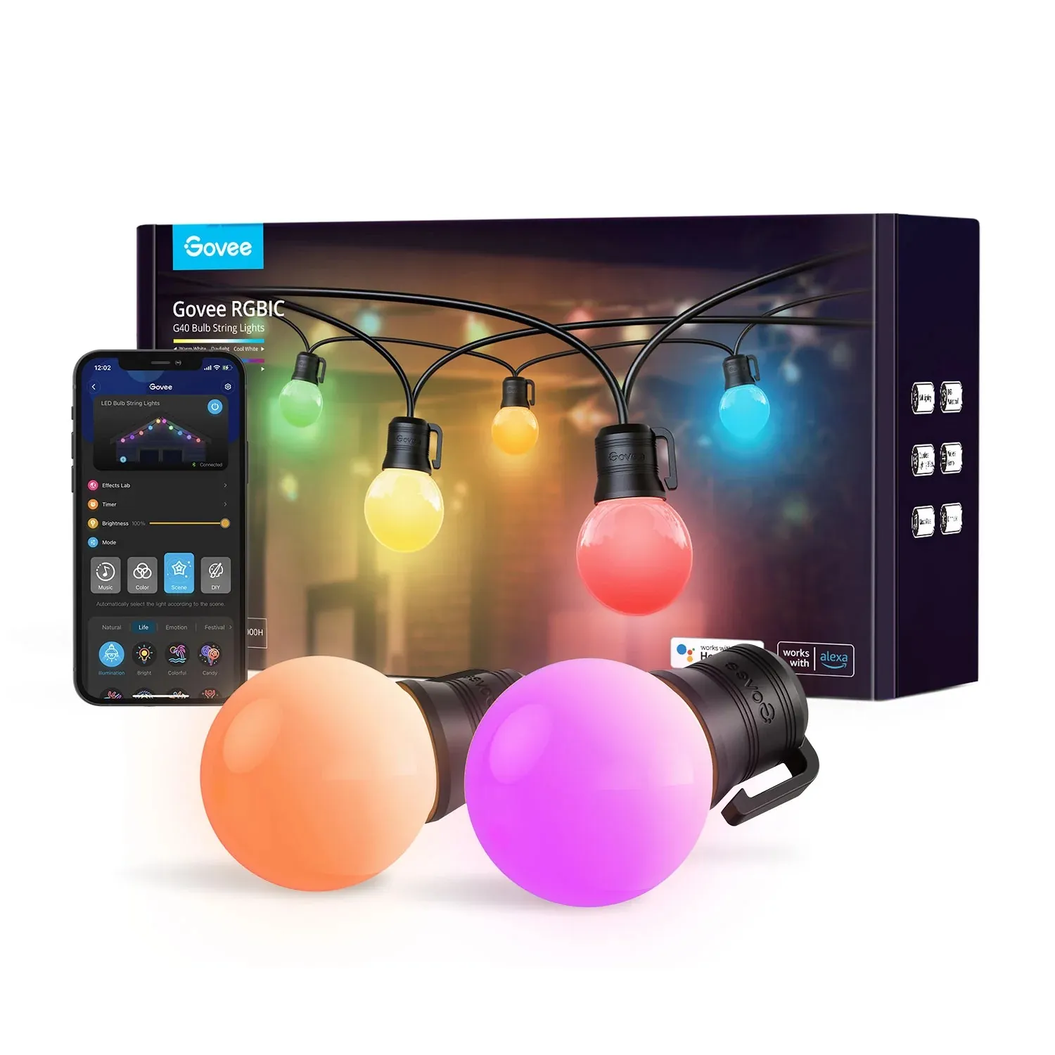 Dây bóng đèn Govee G40 LED Outdoor Bulb String Lights | AKIA