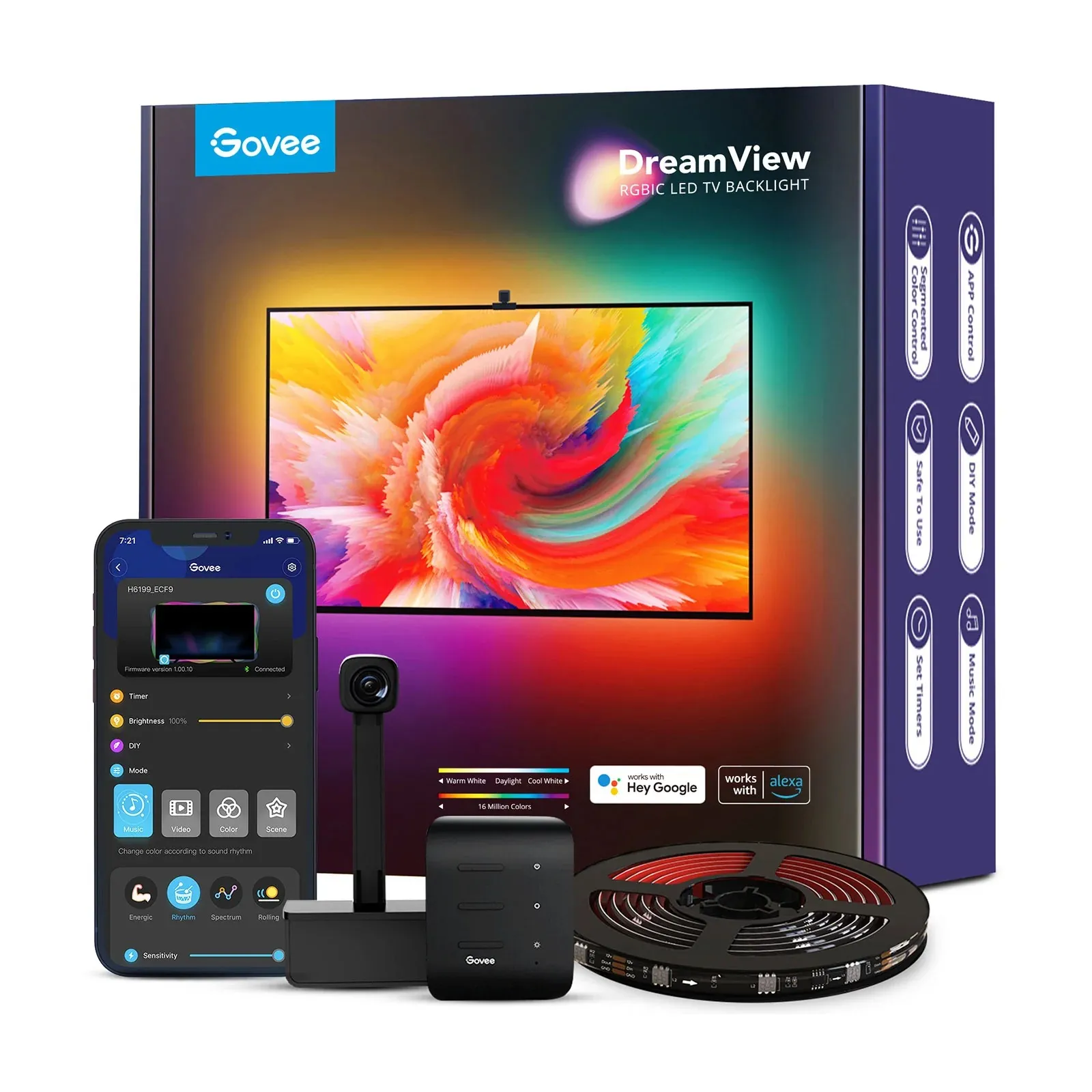 Đèn LED trang trí TV Govee Immersion Wi-Fi TV Backlights H61991D4 | AKIA