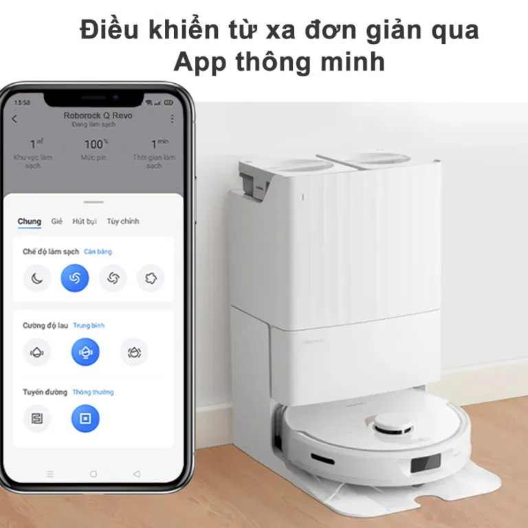 Robot Hút Bụi Lau Nhà Roborock QRevo