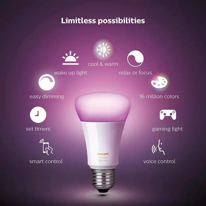 Bộ 3 Bóng Đèn Thông Minh Philips Hue 9W A60 E27 Bộ 3 Bóng Đèn Thông Minh Philips Hue 9W A60 E27
