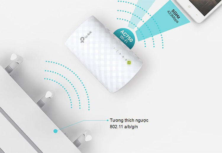Bộ Kích Sóng Wifi Repeater Băng Tần Kép Ac750 Tp-Link Re200 Bộ Kích Sóng Wifi Repeater Băng Tần Kép Ac750 Tp-Link Re200
