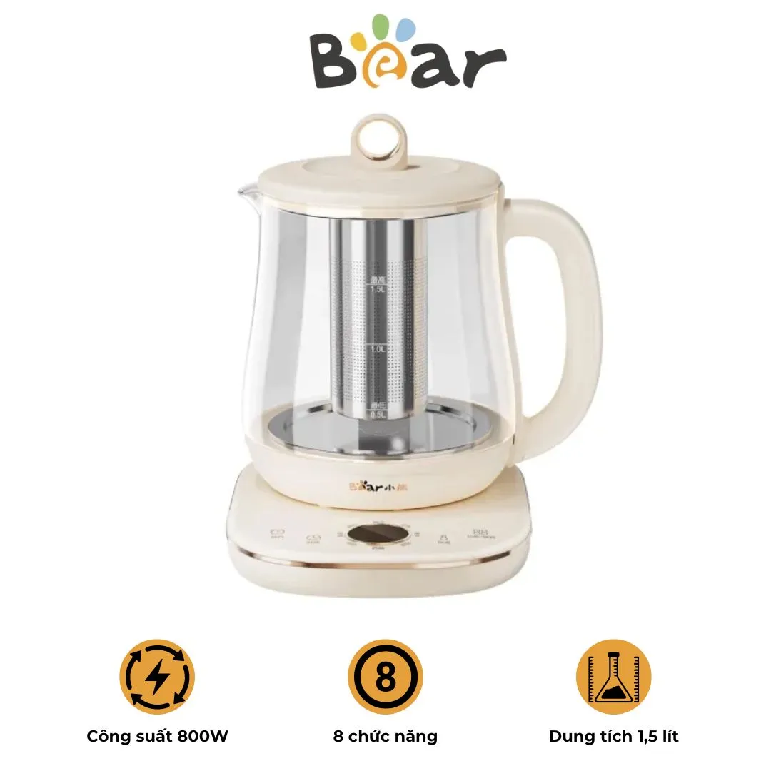 Ấm pha trà siêu tốc Bear YSH-E15M1 | AKIA
