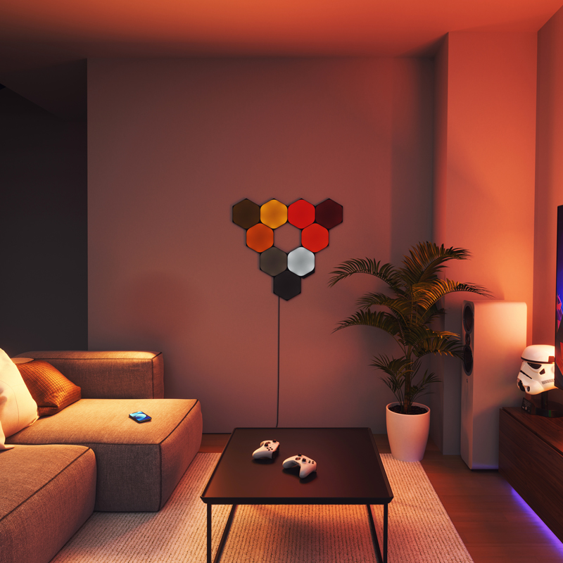 Nanoleaf Công Bố Bộ Chiếu Sáng Tv 4D, All-Black Hexagon Shapes 9 Nanoleaf Công Bố Bộ Chiếu Sáng Tv 4D, All-Black Hexagon Shapes