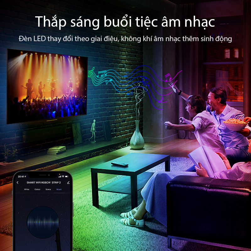Đèn Led Dây Hiệu Ứng Thông Minh Rgb Acome Al03 16 Triệu Màu Công Suất 5W Đèn Led Dây Hiệu Ứng Thông Minh Rgb Acome Al03 16 Triệu Màu Công Suất 5W