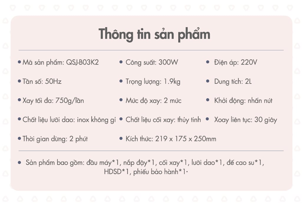 Máy Xay Thực Phẩm Đa Năng Bear Qsj-B03K2 Máy Xay Thực Phẩm Đa Năng Bear Qsj-B03K2