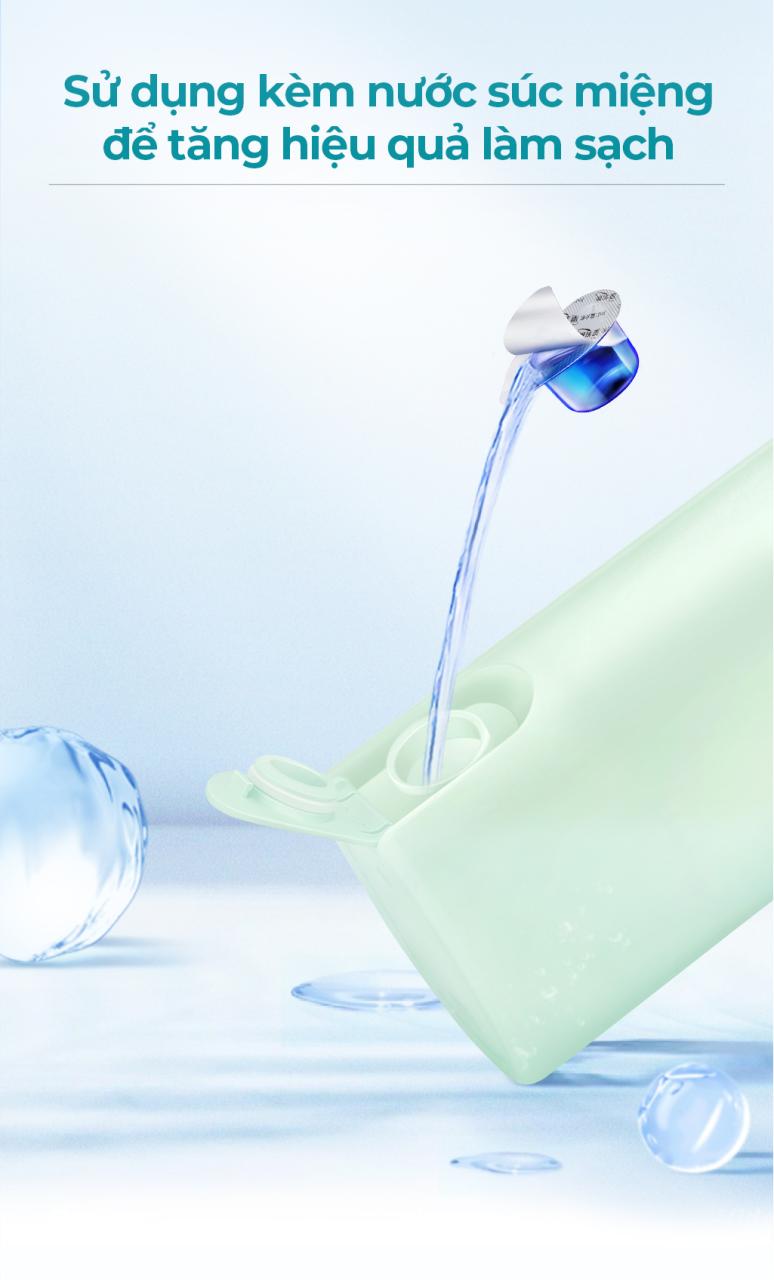 Máy Tăm Nước Sóng Siêu Âm Usmile Màu Green 32 Máy Tăm Nước Sóng Siêu Âm Usmile Màu Green