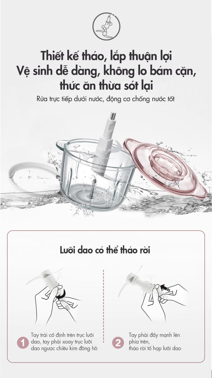 Máy Xay Thực Phẩm Đa Năng Bear Qsj-B03K2 Máy Xay Thực Phẩm Đa Năng Bear Qsj-B03K2