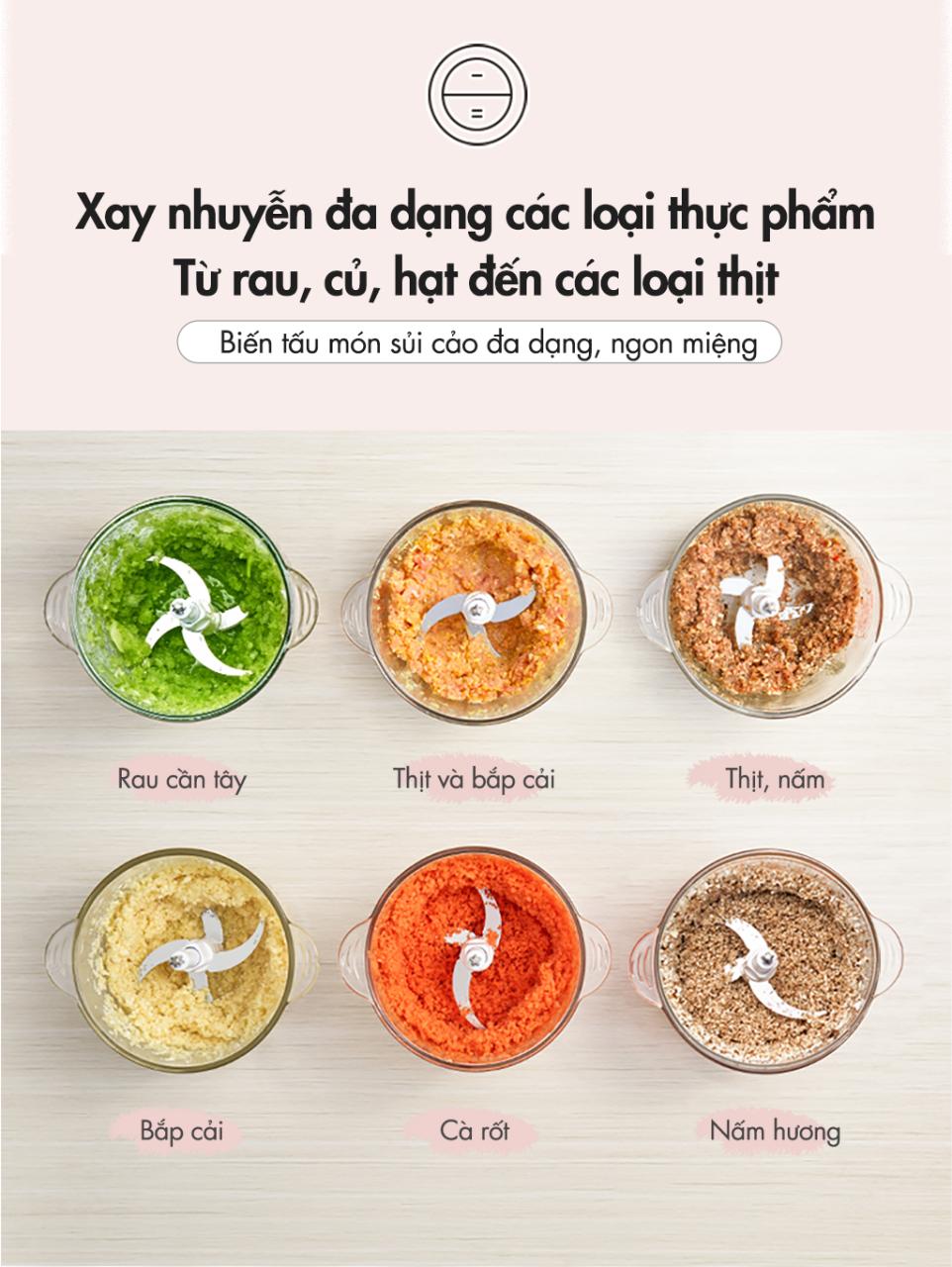 Máy Xay Thực Phẩm Đa Năng Bear Qsj-B03K2 Máy Xay Thực Phẩm Đa Năng Bear Qsj-B03K2